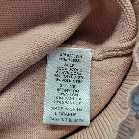 Love Tree Large Baby Pink Semi Sheer Longsleeve Turtleneck Sweater - Picture 9 of 10